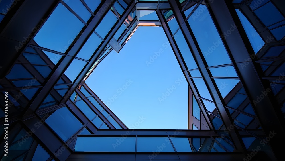 Obraz premium Abstract Architectural Atrium Skylight