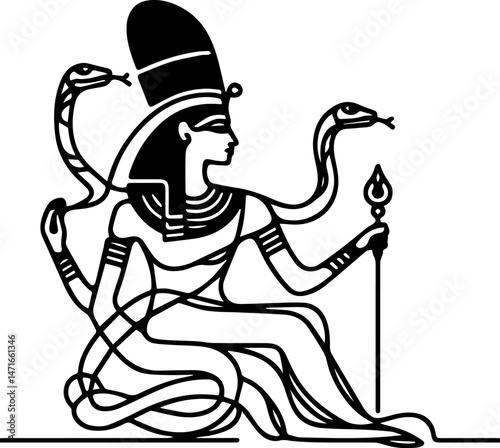 Ancient Egyptian goddess symbolizing power and wisdom  