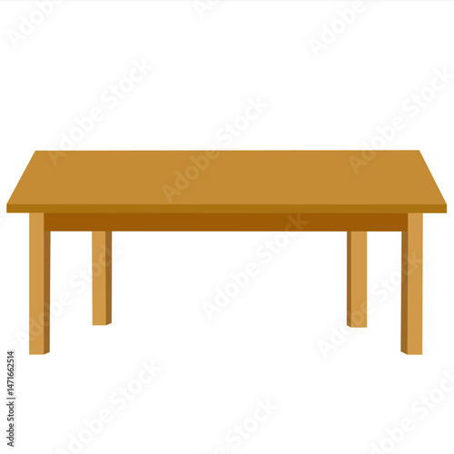 wooden table isolated on white