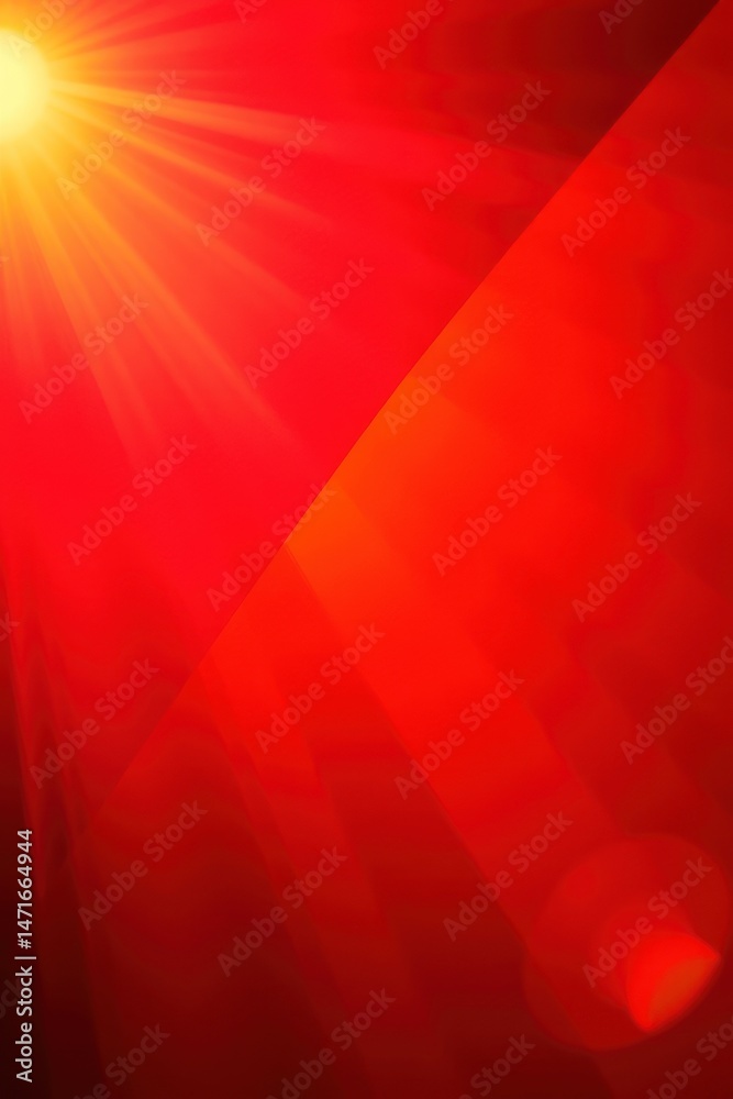 Red sunburst background with lens flares and bright light rays Red sunburst background with lens flares and bright light rays