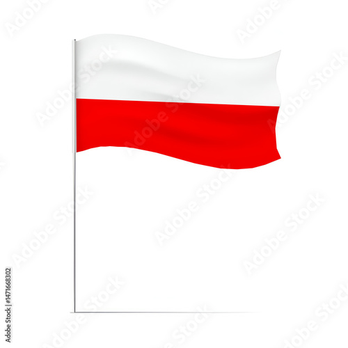 Free Download flag of poland on white baackground - GFXLoad