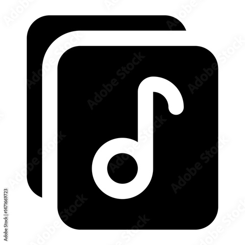 music album icon for illustration