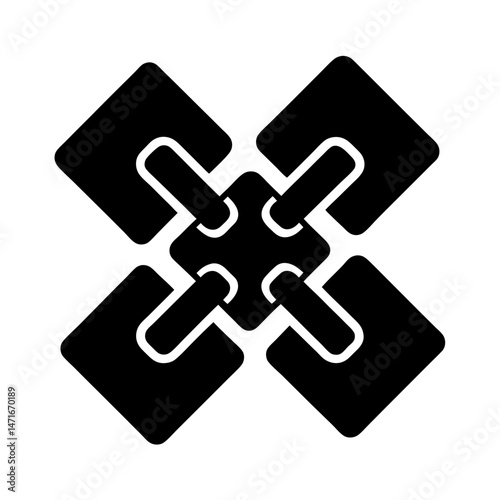 blockchain filled vector icon silhouette
