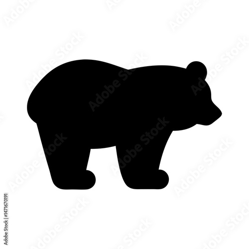 bear market vector icon silhouette

