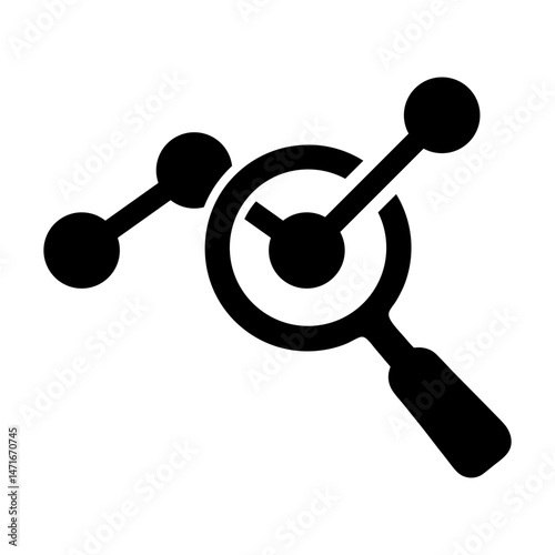 data analytics magnifier icon
