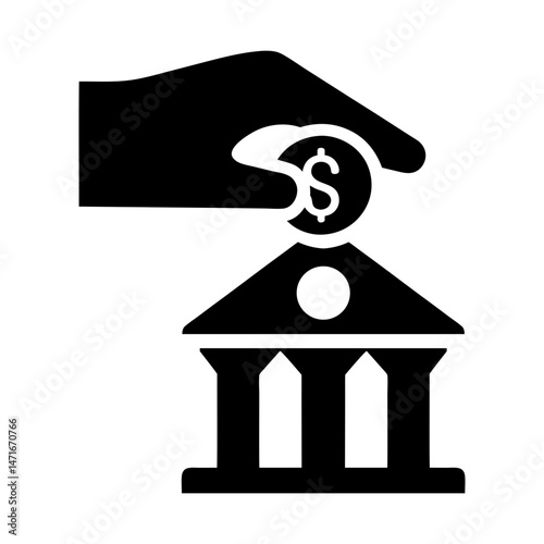 deposit icon hand banking

