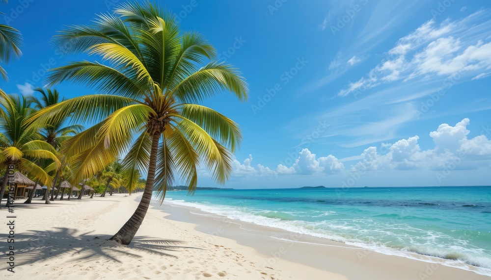 Fototapeta premium palm tree on the beach