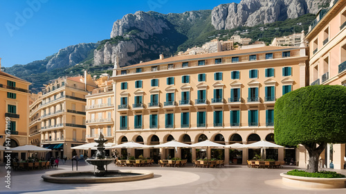 Monaco Place d Armes square and architecture view