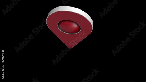3D Map Location Icon Animation Loop