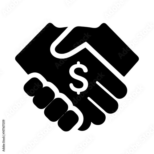 loan settlement icon handshake silhouette
