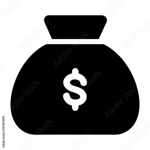 money bag icon financial savings
