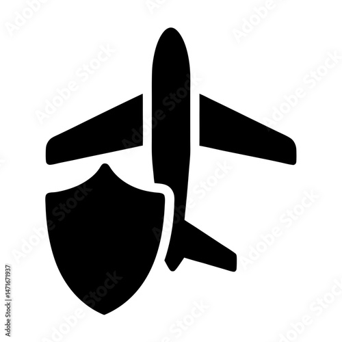 travel insurance flight icon
