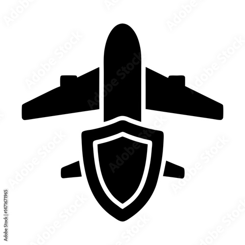 travel insurance airplane icon
