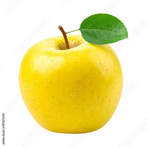 yellow apple isolated on white background