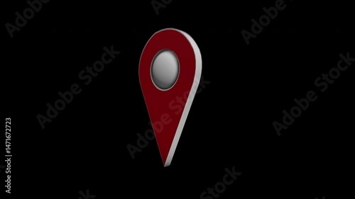 3D Map Location Icon Animation Loop
