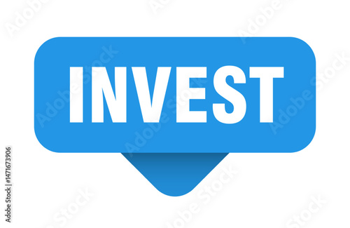 invest sticker. invest sign on transparent background