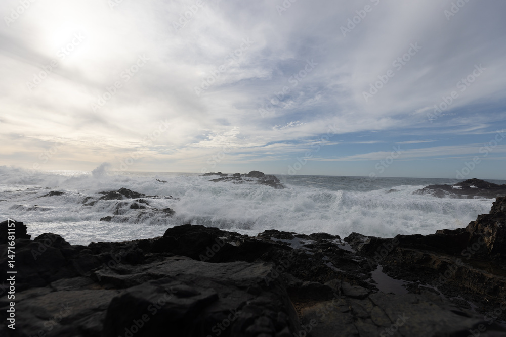 Fototapeta premium stormy clouds over the sea