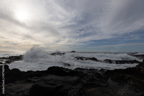stormy clouds over the sea
