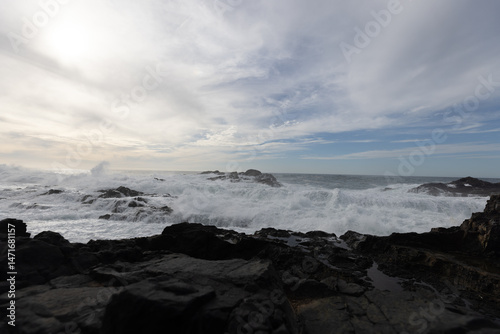 stormy clouds over the sea