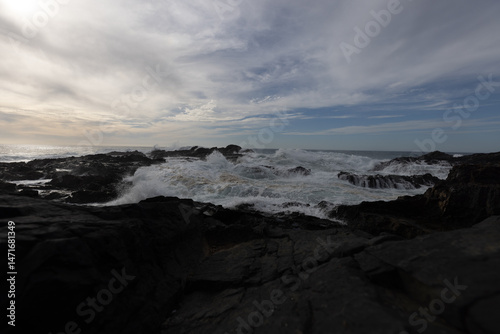 stormy clouds over the sea