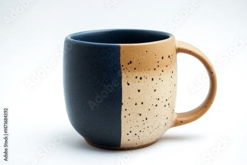 Ceramic mug with two-tone design