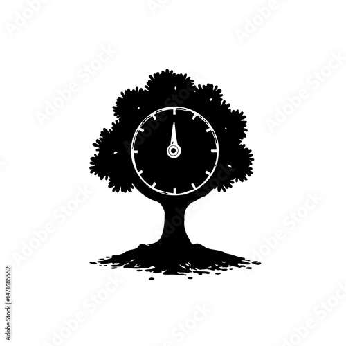 Timeless Nature: A symbolic representation of the enduring presence of time in nature