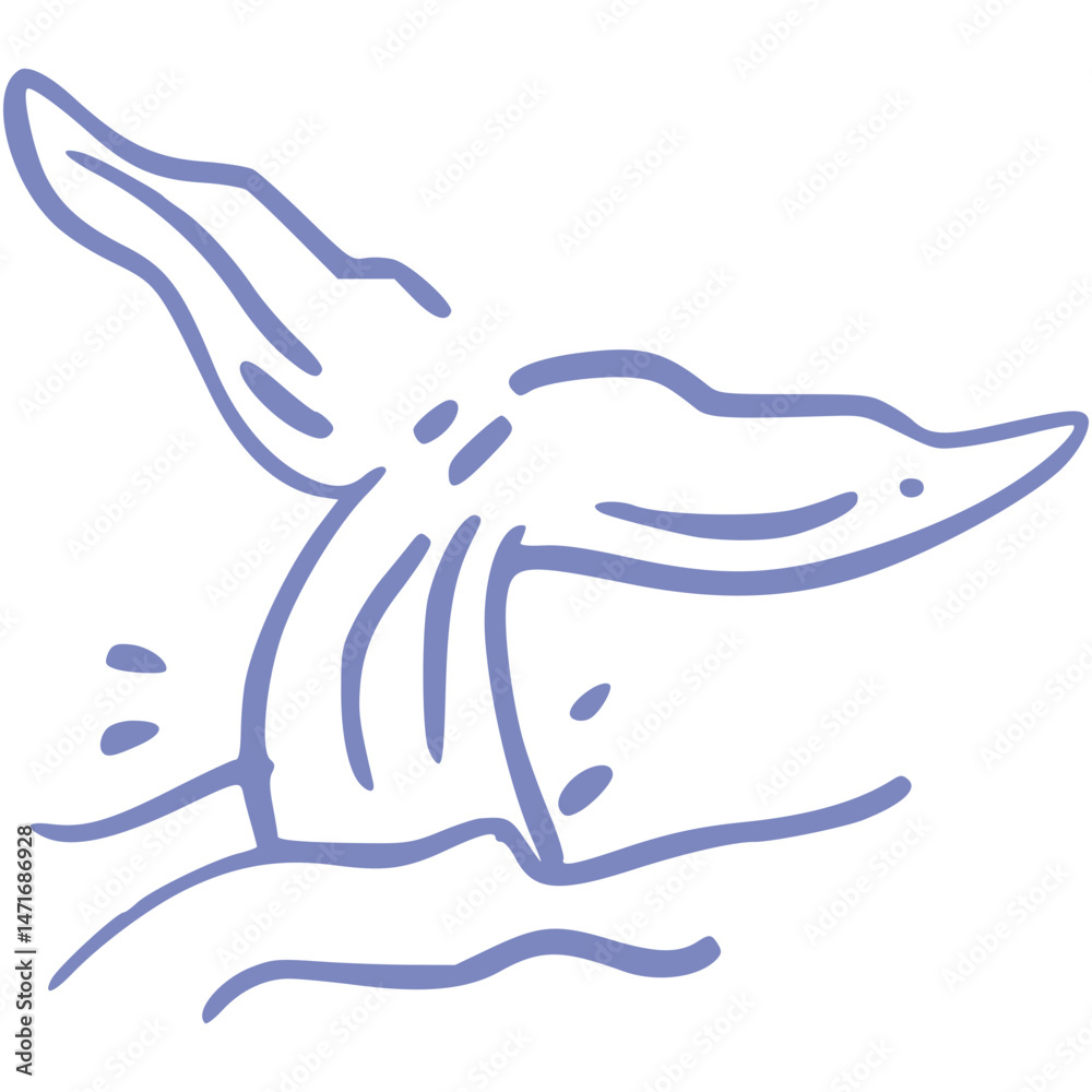 Obraz premium Whimsical coastal hand drawn vector illustrations