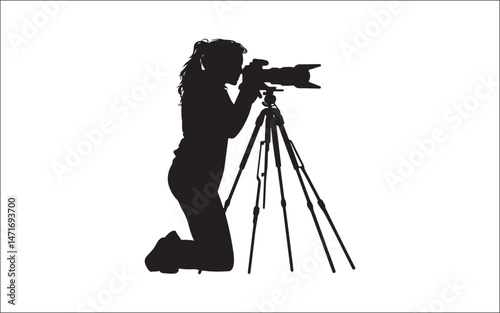 photographer on tripod. photography, camera, tripod, silhouette, shooting, lens, media, film, studio, capture