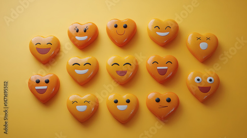 Heart emojis diverse expressions