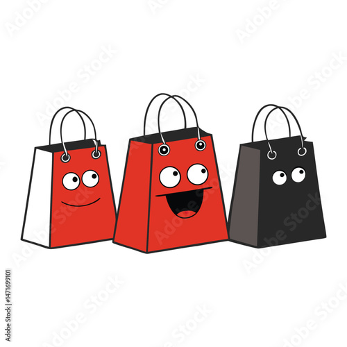 A collection of Black Friday shopping bags, brimming with excitement, discounts, and the thrill of the holiday season. Perfect for showcasing shopping adventures and festive vibes.
