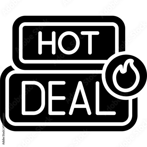 Hot Deal Icon Vector Element