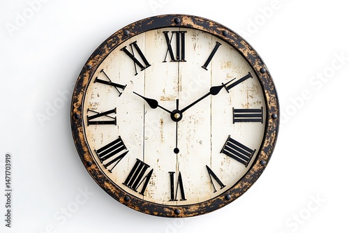 Wallpaper Mural A classic round wall clock with black Roman numerals  Torontodigital.ca