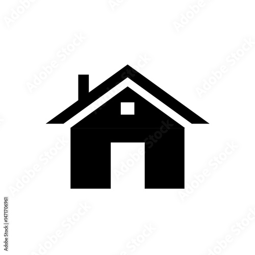 Home, house or real estate flat icon for apps and websites. Home icon isolated on transparent background. 