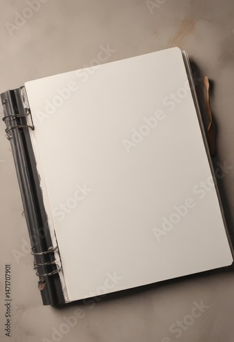 Wallpaper Mural Blank photo album pages open, vertical view, ready for memories , shadow, collage, blank Torontodigital.ca