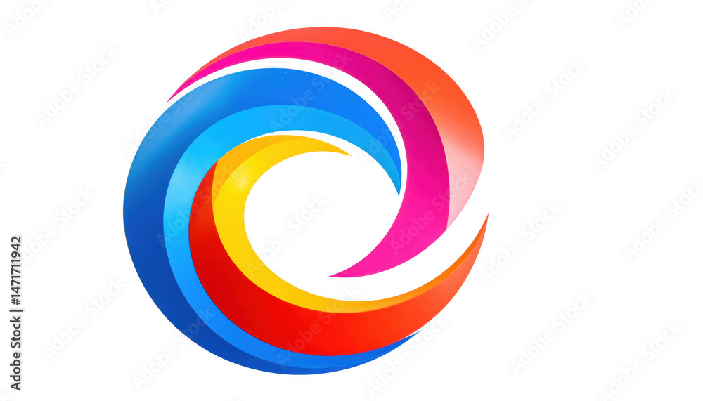Fototapeta premium Colorful Abstract Swirl Design with Vibrant Curved Shapes