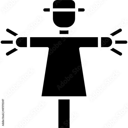 Scarecrow Icon Vector Element