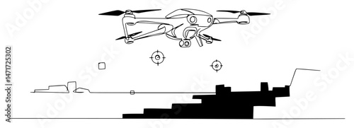Tactical drone line vector