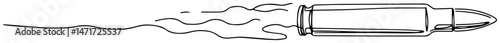 Pen launching like rocket, creative writing take-off illustration