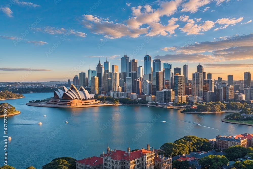 Fototapeta premium Stunning Sydney Skyline and Architectural View of Iconic Landmarks