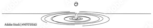vector of water drop and ripples