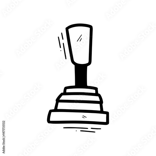 Hand Drawn Car Transmission Illustration. Doodle Vector. Isolated on White Background - EPS 10 Vector