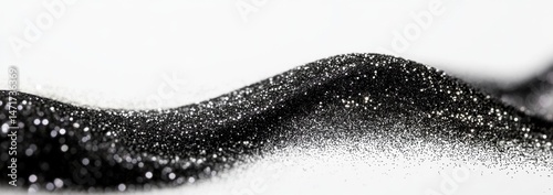 Black and silver glitter wave