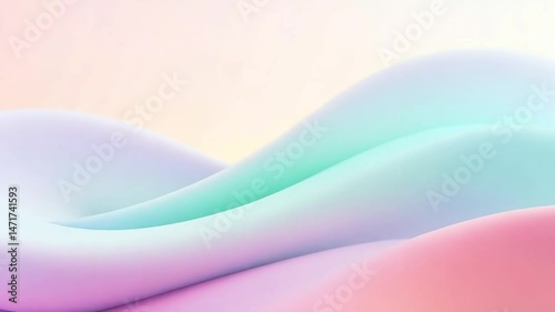 Pastel Wave Background Soft Gradient Colors Abstract Fluid Design Smooth Texture Subtle Hues Elegant Motion Graphics