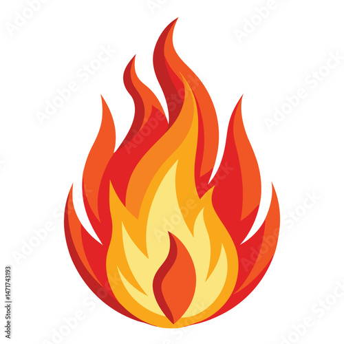 Blazing Fire Representing High Temperatures