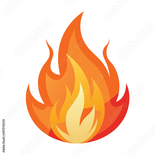 Blazing Fire Representing High Temperatures