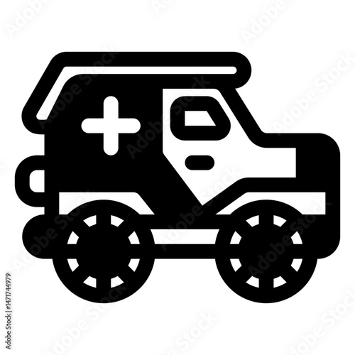 military ambulance icon