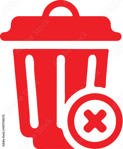 Delete icon for web and mobile. Adobe Illustrator Artwork.