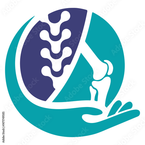 Bone Care Orthopedic Logo Icon SVG – Medical Vector Design for Orthopedics, Bone Health, Surgery, Rehabilitation, Clinic, Wellness, and Branding