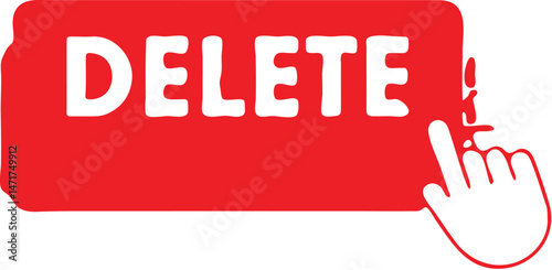 Delete icon for web and mobile. Adobe Illustrator Artwork.