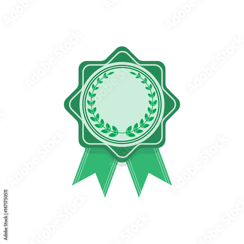 green medal vector on white background